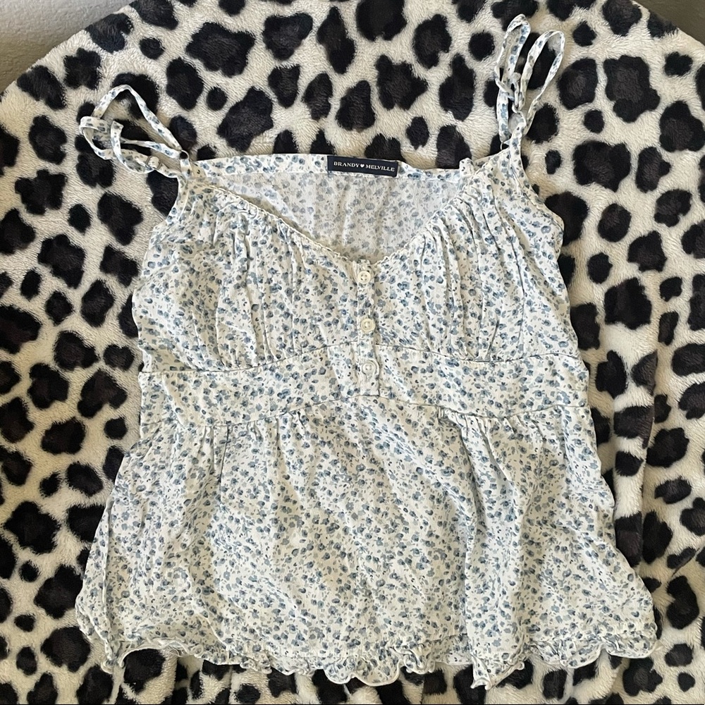 Brandy Melville floral tank top